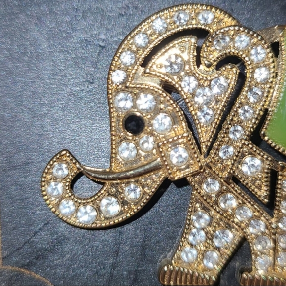 NEW MONET SIGNED ELEPHANT BLING BROACH - Picture 3 of 15